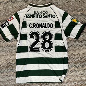 Authentic Retro Sporting #28 C.Ronaldo Jersey